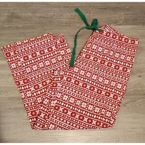 Disney Store Christmas Red White Lounge Pants Nordic Fair Isle Mickey Pattern